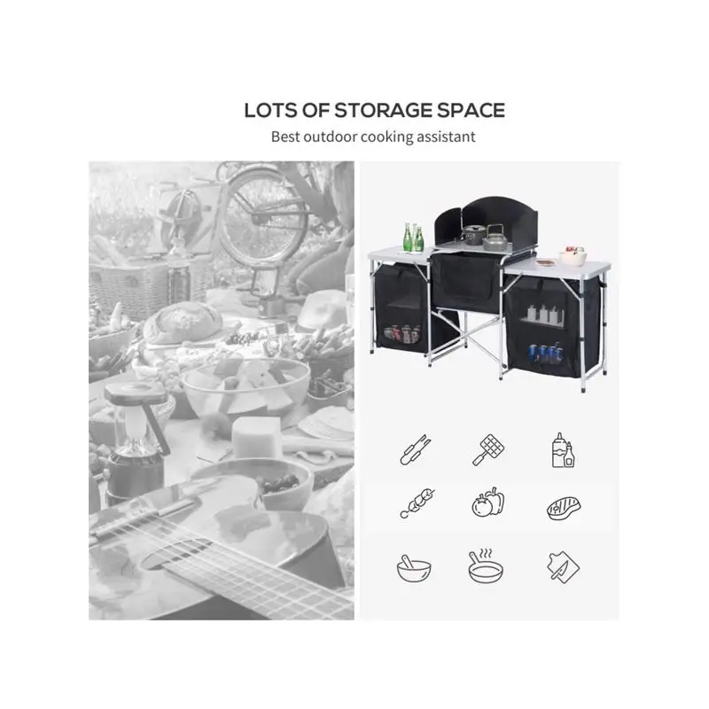 Mesa de comedor portátil para acampar