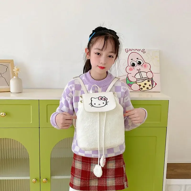 Plush doll Kawaii Hello Kitty Kuromi Melody backpack Cartoon cute pocket casual fashion travel gift for girls when going out