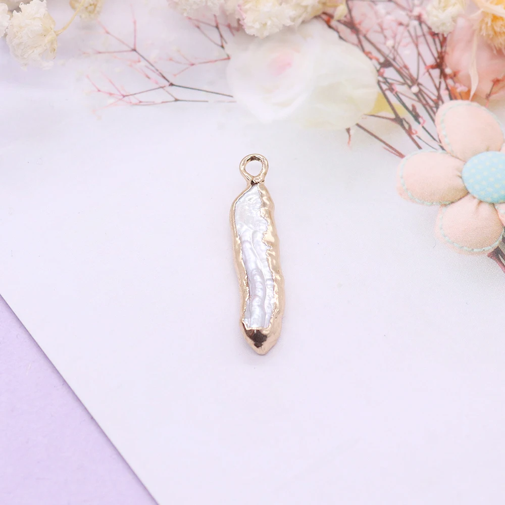 New Charms White Natural Mother of Pearl Shell Pendant Charm for DIY Necklace Jewelry Making Accessories Women Small Gifts