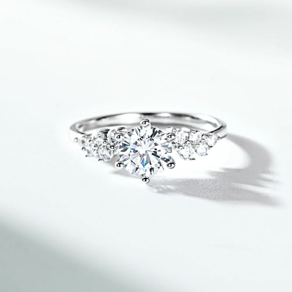 Anillo de diamantes con diseño de carta de amor de Berlín para mujer, 80 puntos, anillo de diamantes Mozzarella, propuesta de matrimonio, anillo de aniversario, regalo para enamorados