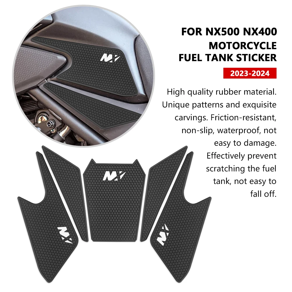 Motorcycle fuel tank pad protector sticker decal fuel tank knee pad for NX 500 nx500 NX400 nx400 2023 2024