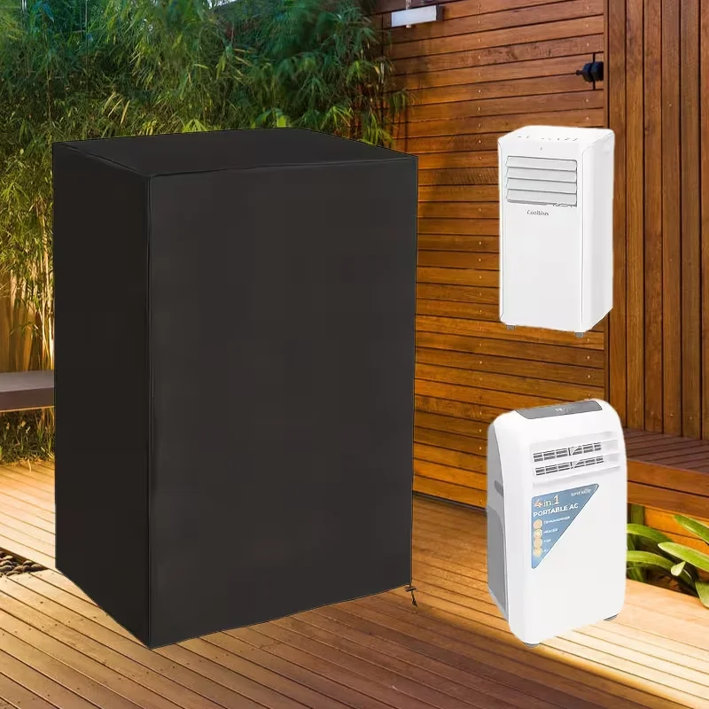 Portable Air Conditioner Cover, Waterproof Dustproof Protective Cover for Indoor Storage, Black Oxford Cloth, Universal Fit view 4