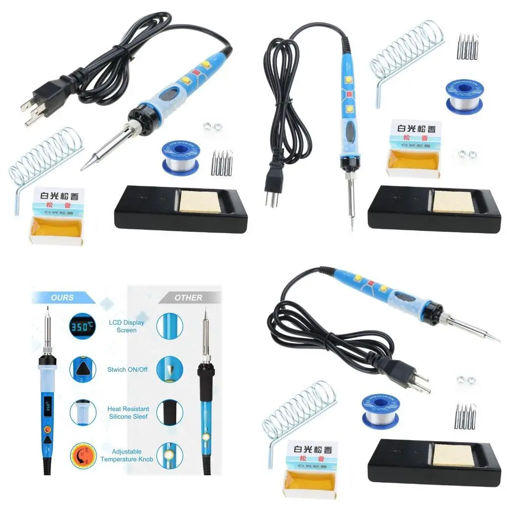 Interruttore on/off per saldatore LCD digitale 652F 80W per appassionati elettronica