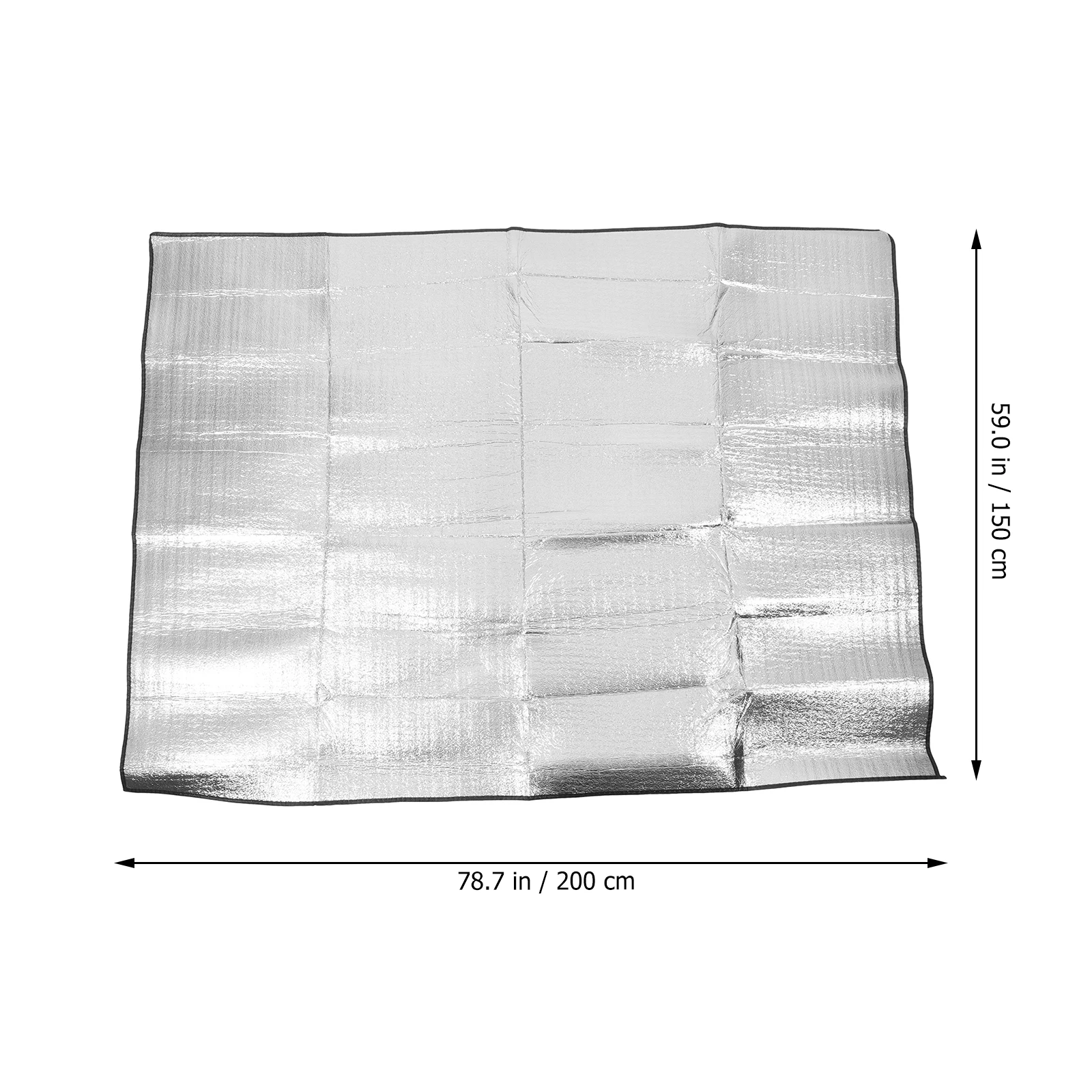 

Silver Foil Camping Mat 200x150cm Moisture proof Pad Beach Aluminum Folding Sleeping Double side Waterproof Picnic Mat