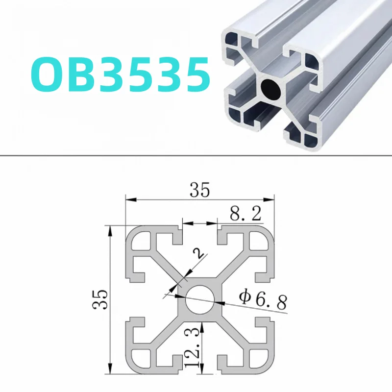 1pc/2pcs/4pcs EU 3535 T-slot Aluminum Profile Anodic Oxidation 100mm-1000mm Linear Rail Extrusion CNC 3D Printer Parts