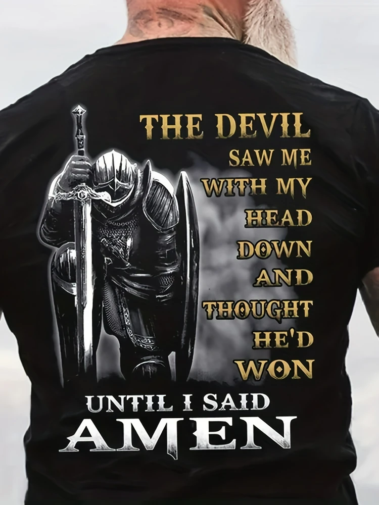 

Letter Templar Cross Vintage Fashion Designer pattern design -100% cotton O-neck short sleeve casual printed men's T-shirt.