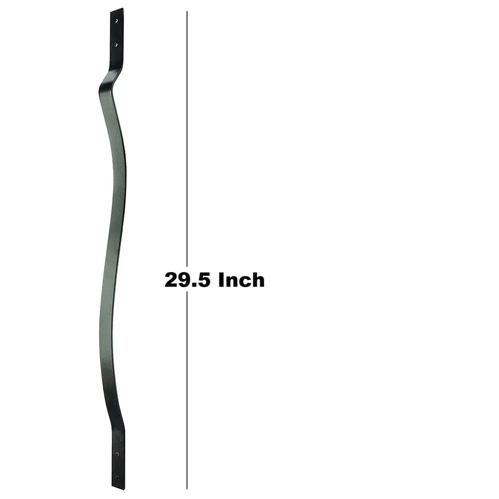 مغزل سطح معدني، 51-حزمة 29.5 درابزينات سوداء مع براغي، تصميم قوس مموج للسلالم والشرفات الخارجية