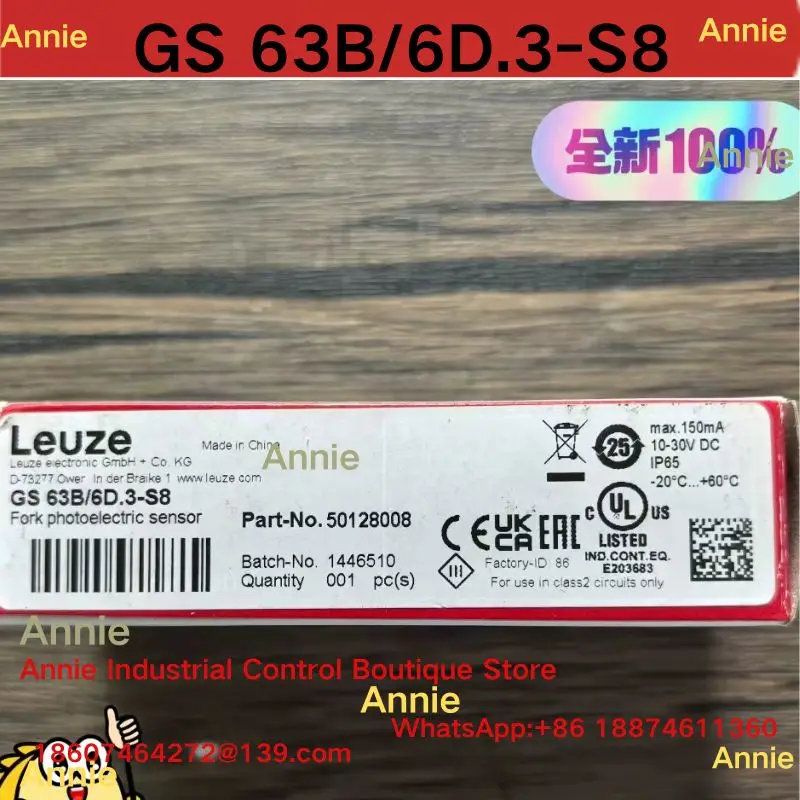 brand-new  GS 63B/6D.3-S8 Label Sensor 50128008