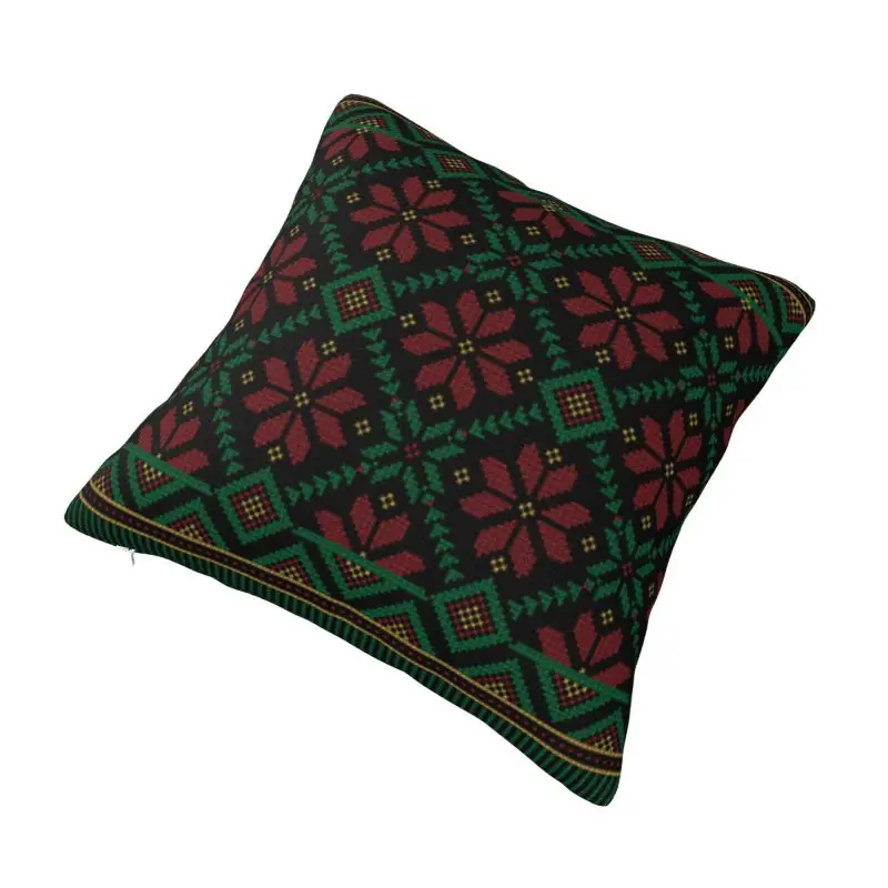 Custom Arabic Keffiyeh Traditional Pattern Throw Pillow Case Tatreez Embroidery Art Modern Cushion Cover Soft Pillowcase