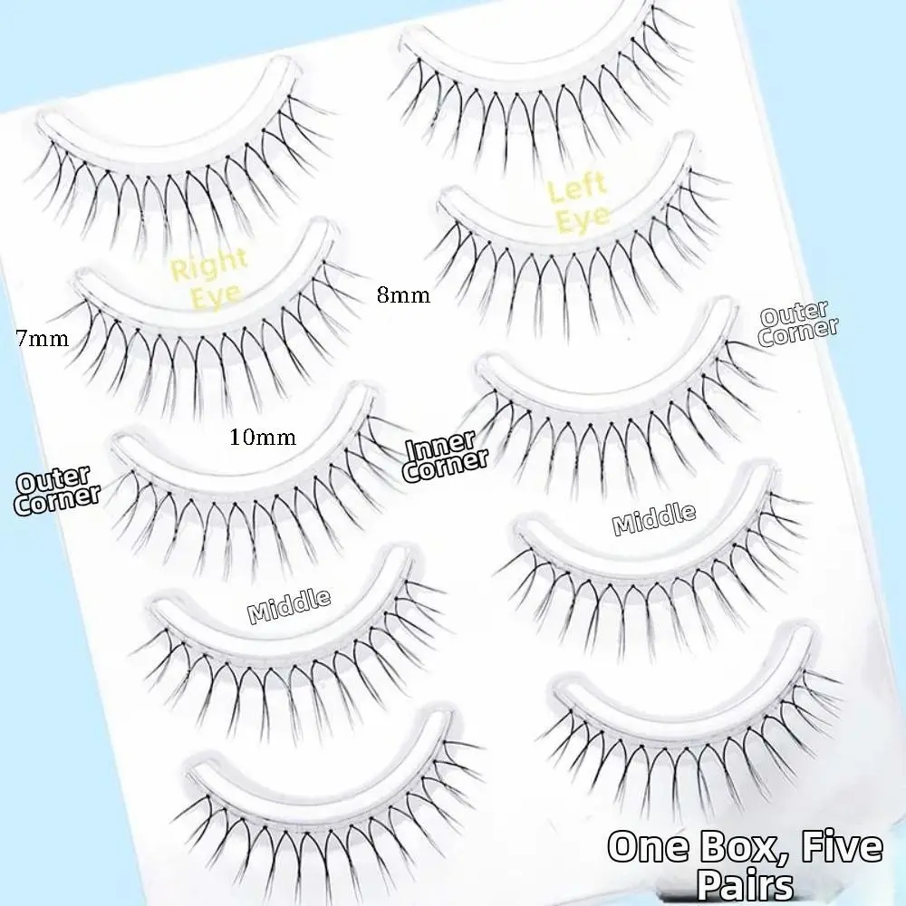 New Kpop Idol Style False Eyelashes U Shape Full Strip Eye Lashes Fluffy Volume Fake Eyelashes for Girls