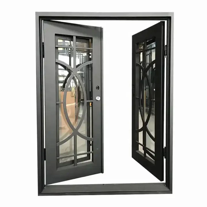 

Iron Door Hot Selling House Durable Steel Main Doors Designs Simple Steel With Glass Aluminium And Windows Wrought