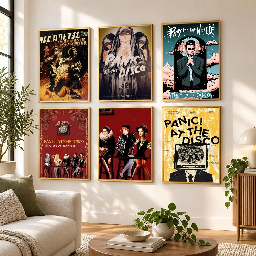 American Rock Band Panic At Poster HD art sticky wall waterproof home living room bedroom bar aesthetic decoration
