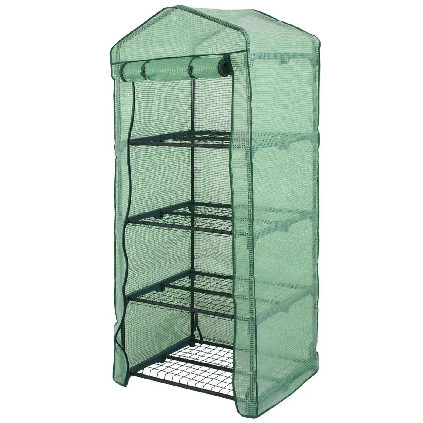 

Mini Greenhouse Outdoor Portable Green House Gardening w/ 4 Tier PE Cover