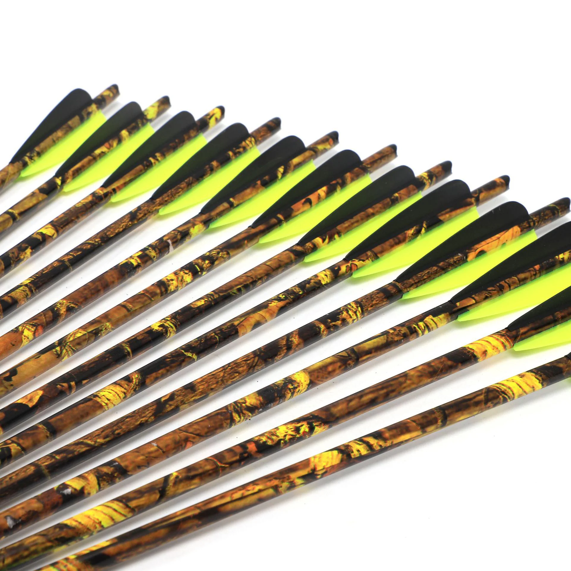 12PCS Camo Crossbows Arrows 16 17 18 20 22 Inches Mix Carbon Replaceable arrow tip For Crossbows Archery Hunting Outdoor