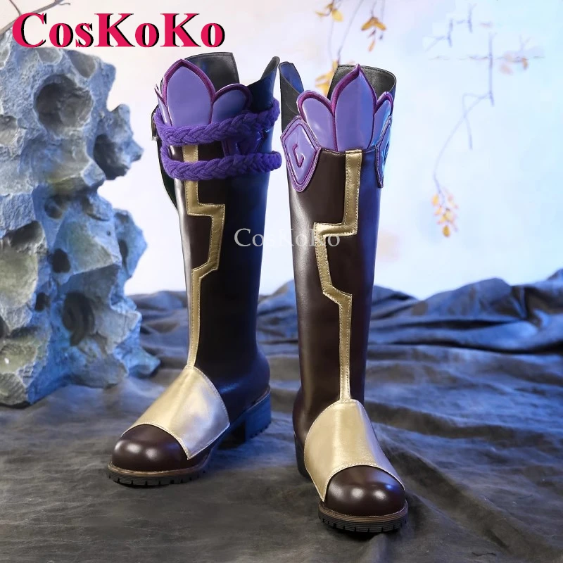 CosKoKo Xiao Shoes Cosplay Game Genshin Impact Fashion Universal High Boots Halloween Party Role Play Accessories 36-43 Size New