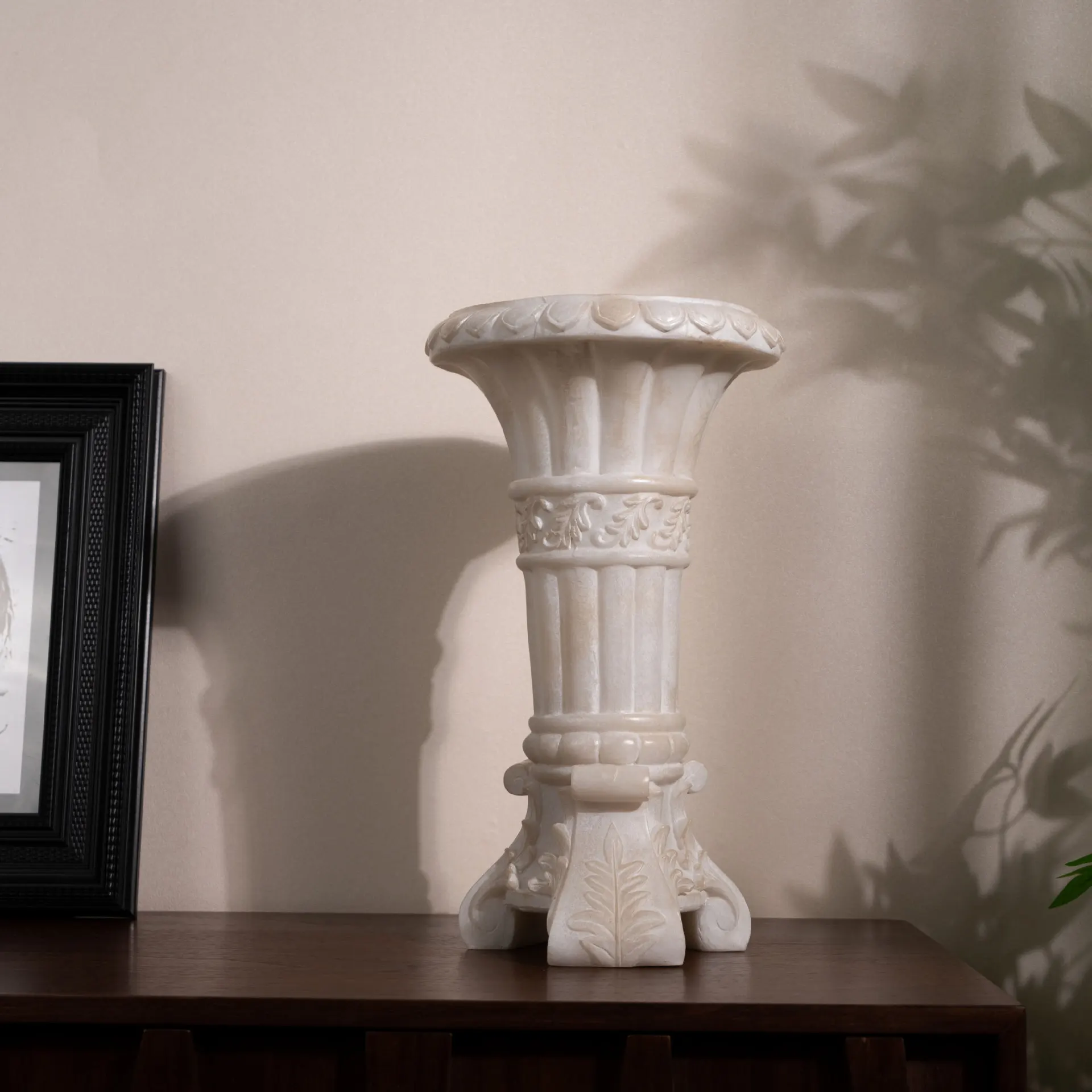 

Французская средневековая ваза с имитацией нефрита, рельефная, для цветочных композиций, европейский стиль, элитный художественный декор, подарок на новоселье