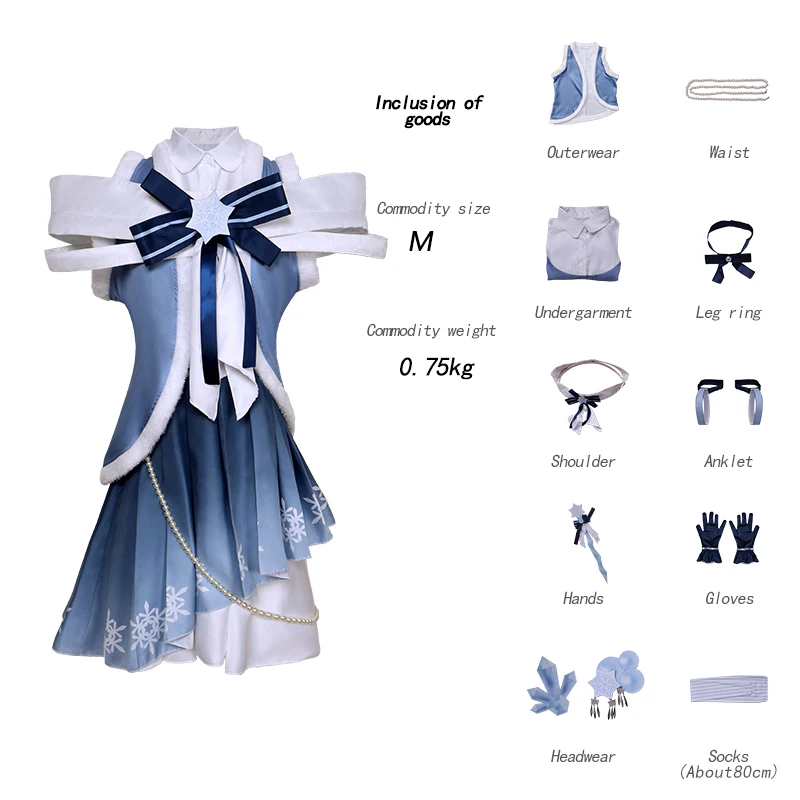 2025 nueva nieve Mikuu Cosplay disfraz peluca Anime Mikuu invierno vestido de Lolita sombrero Hairwear trajes de fiesta de Halloween para mujeres niñas