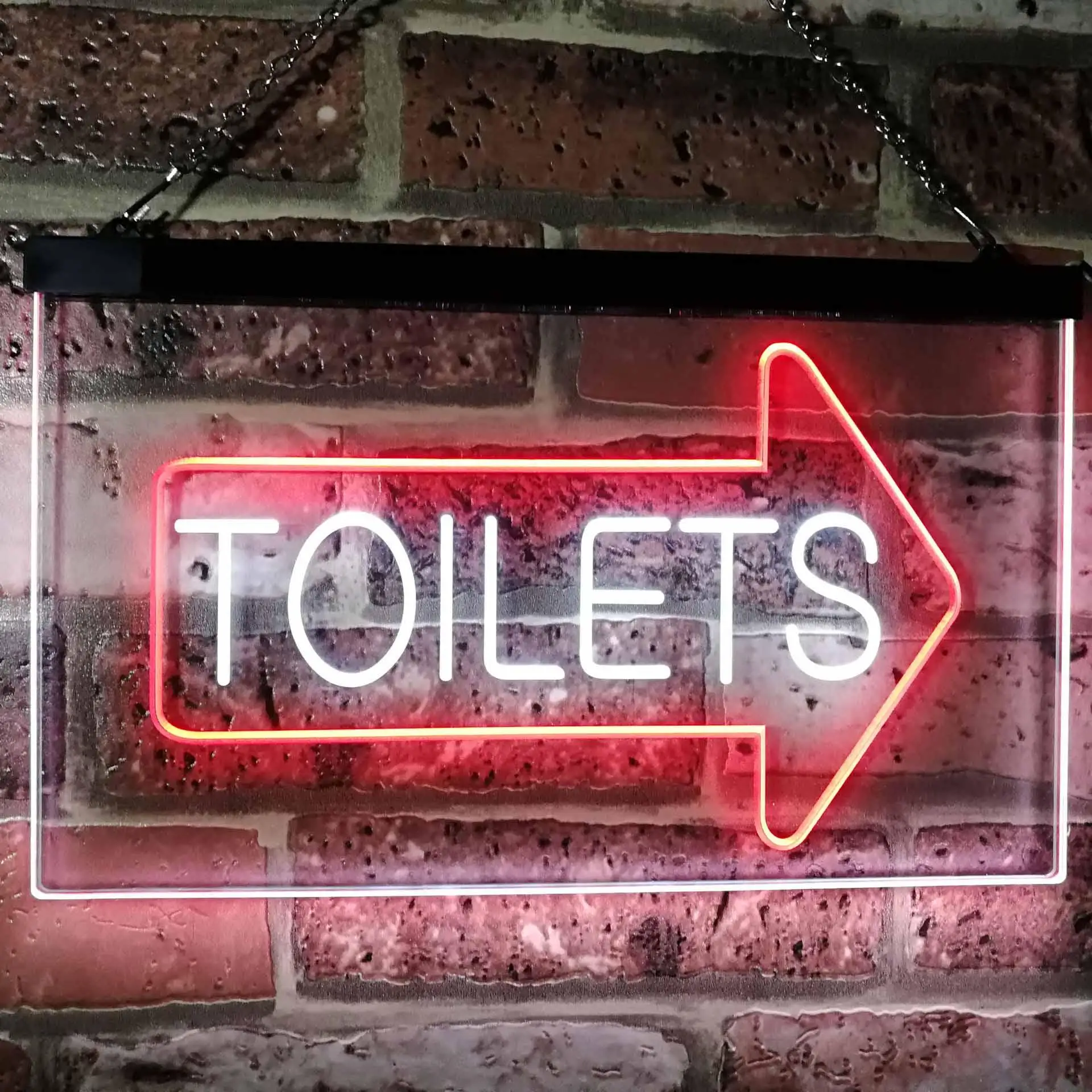 Toilet Arrow Washroom Restroom Dual-color LED Neon Sign st6-i2219