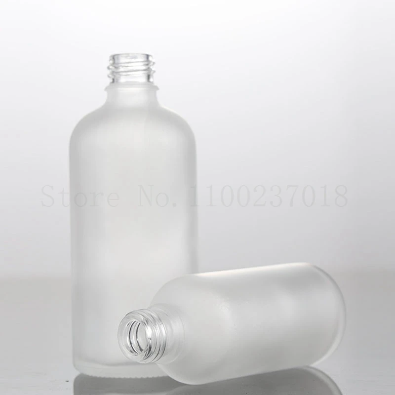 5 10 15 20 30 50 100 Frost Glass Dropper Bottle Rose Gold Ring Empty Cosmetic Packaging Container Vials Essential Oil Bottles