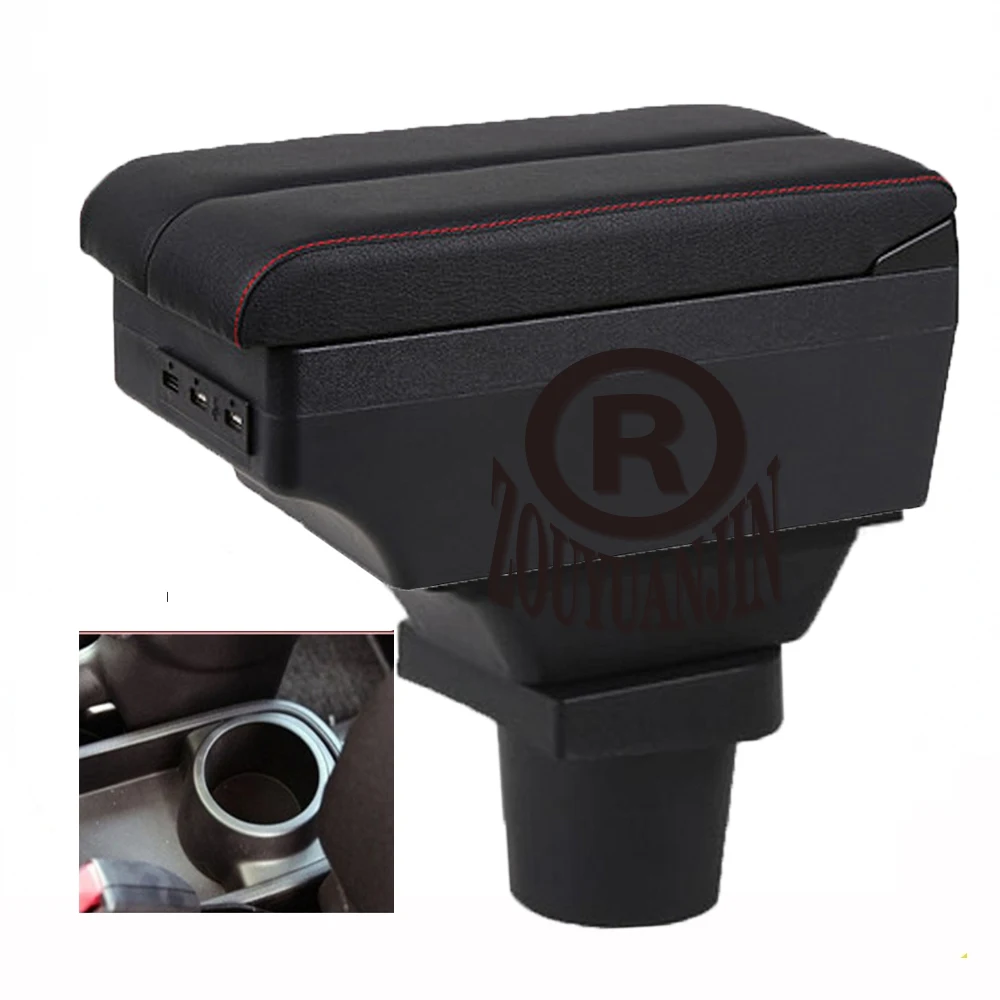 Mazda Cupid Armrest Box Elbow Rest Center Console Storage with Phone Charging USB Interface Cup Holder