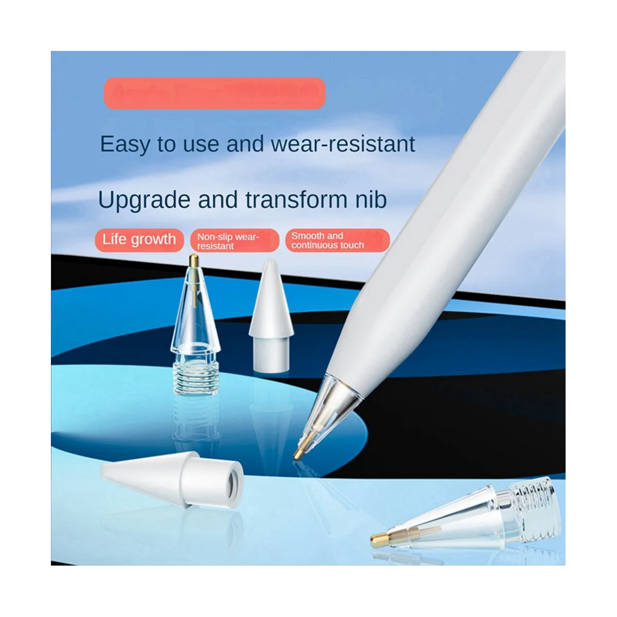 Per Apple Pencil 1/2 Pencil Tips sostituzione pennini matita stilo ad alta sensibilità 5 pz/set punte per penna pennino di ricambio, C