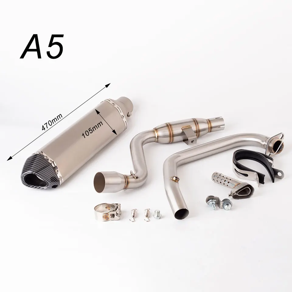 Motorcycle  Exhaust System for Suzuki Gixxer 155 GSX150F Motorcycle Exhaust Header Mid Link Pipe Slip On Muffler With DB Killer