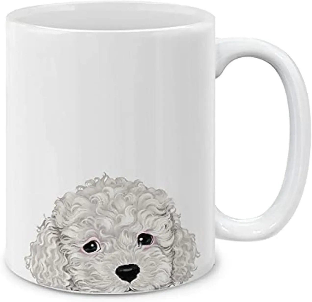 White toy expensive dog ceramic coffee cup tea cup, office mug 320ml coffee cups Holiday GiftsTeacup