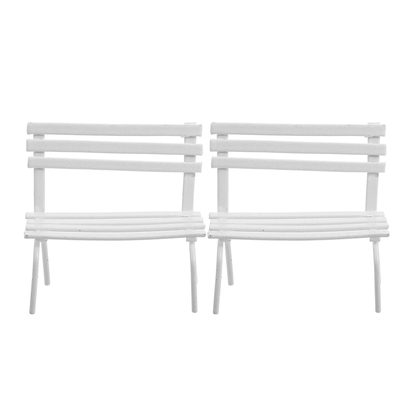 

2Pcs Miniature Park Bench Detailed Small Decor Landscape Micro Garden Bench Miniature Accessories