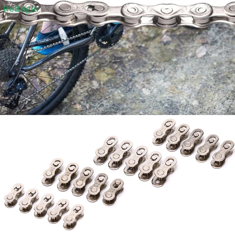 5 Pair Practical Bicycle Steel Chain Master Link Joint Connector For 6/7/8/9/10/11 Speeds Mountain Bike and Road Bike