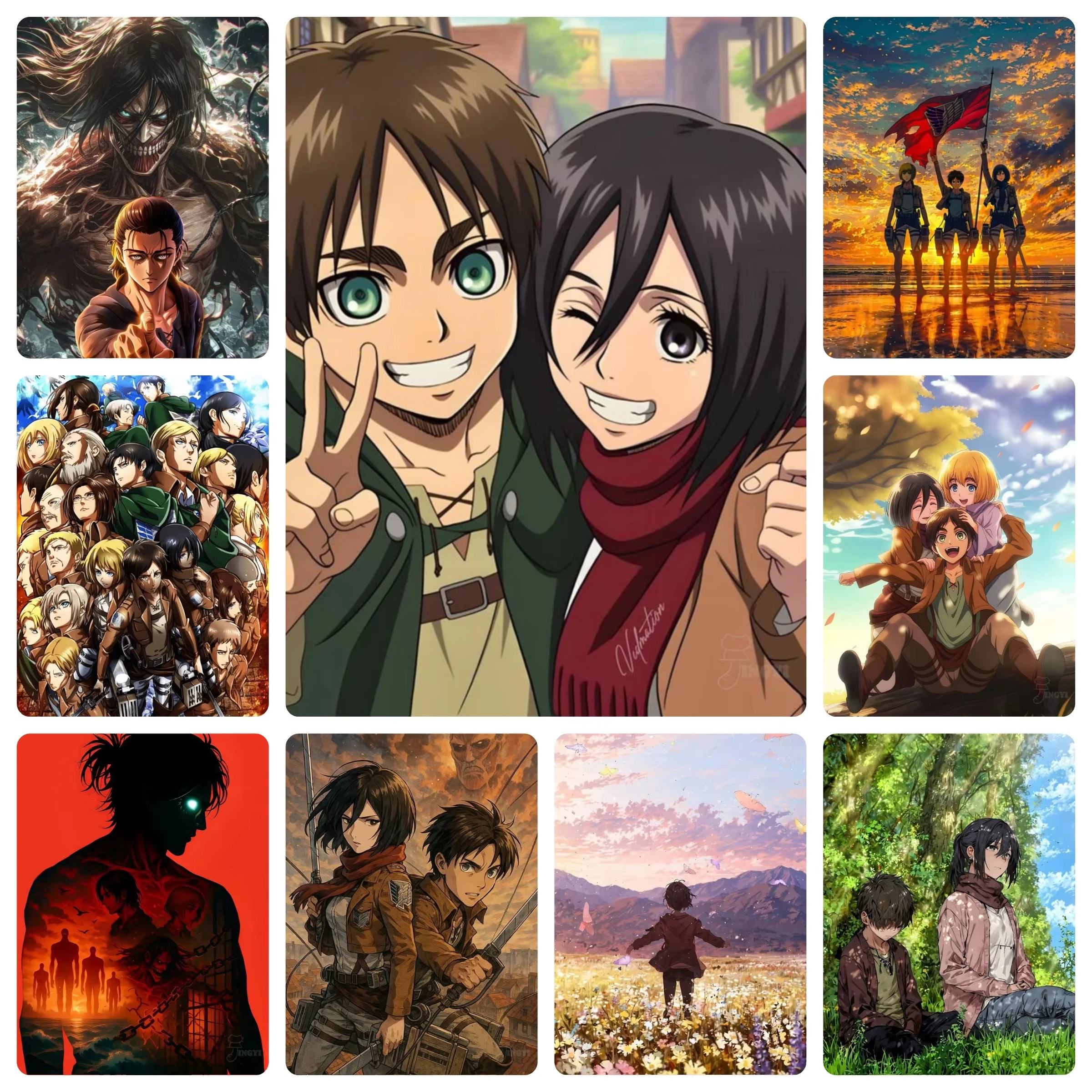 New Attack On Titan Design Oil Painting By Numbers DIY Kit for Home Decor Children's Gift Canvas Wall Art Set