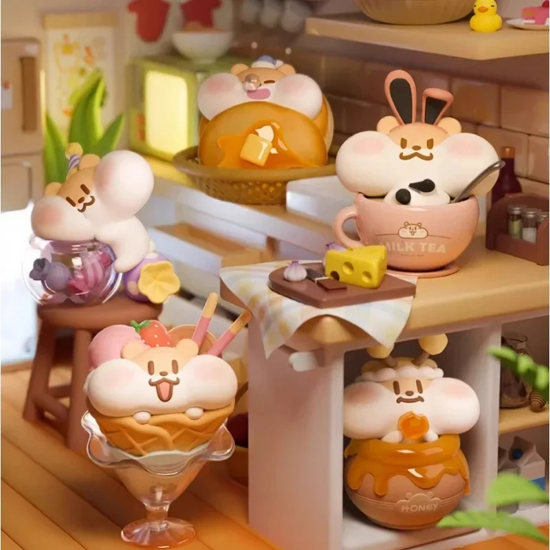 BOBARAT IDEA Milk Tea Mouse Signature Sweet Mouse House Series Blind Box Mystery Box Caixa Caja Dolls Gift Anime Action Figure