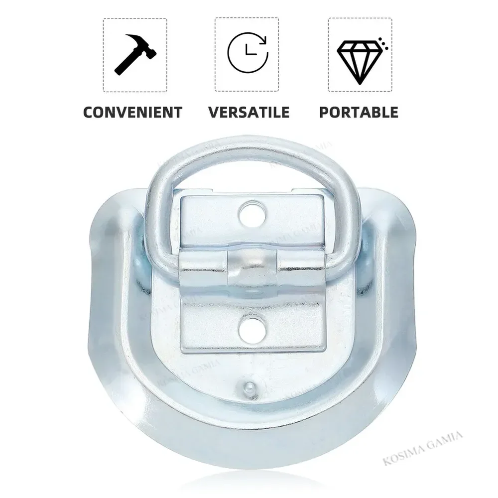 Trailer Parking Lock D Ring Tie Down Anchor Floor Hook for RV Garage Boat Trailer Car Pull Ring Cargo Buckle Straps