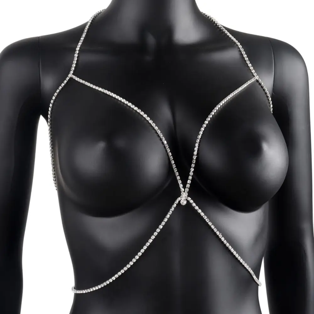 

Body Chain Ladies Breast Chain Body Jewelry Bra Jewelry Overlay Rhinestone Jewelry Crystal Punk Hip Hop Tassel Bikini Chain