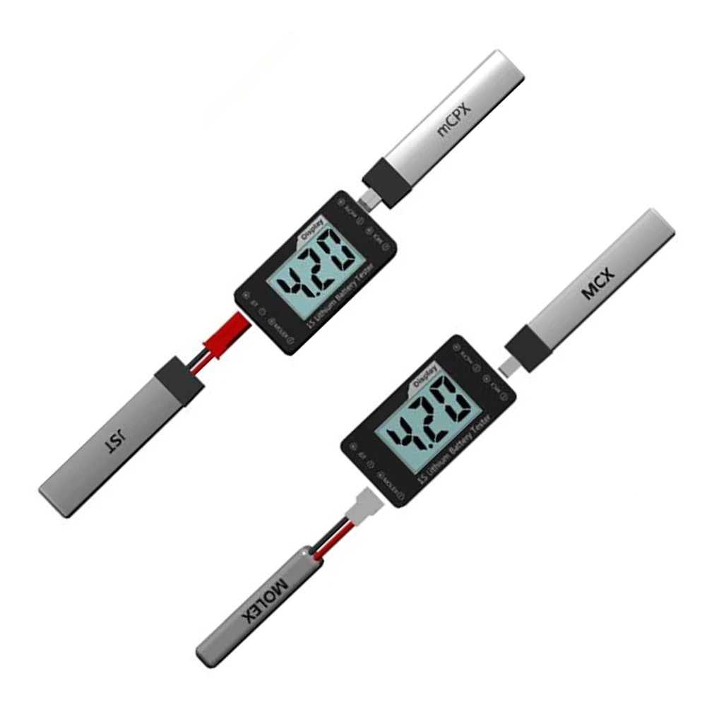 1S Battery Voltage Tester AOK041 Compatible with For PH 2 0 1 25 Losi for Battery Voltage Checking and Monitoring