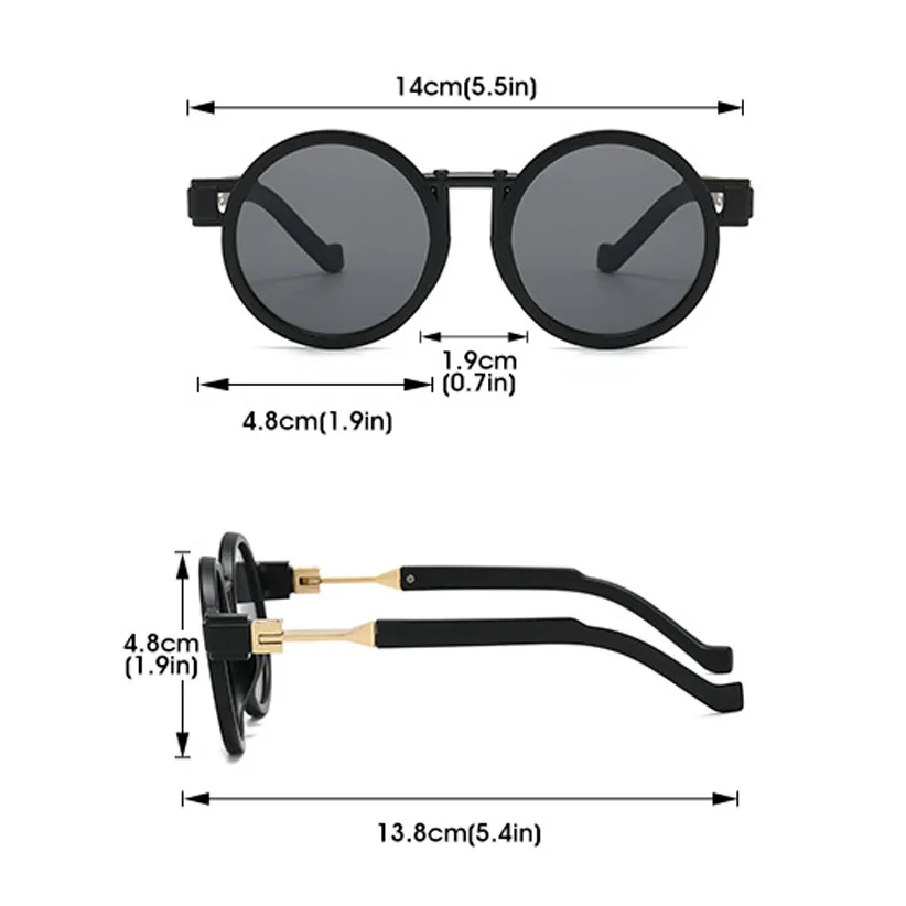 Women Round Photochromic Gray Myopia Glasses Vintage Brand Designer Shades UV400 Men Nearsighted Eyeglasses