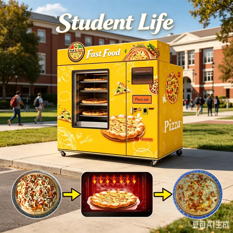 Heavy Duty Commercial Pizza Vending Machine With Refrigerated Storage Professional Pizza Making Equipment Manufacturer