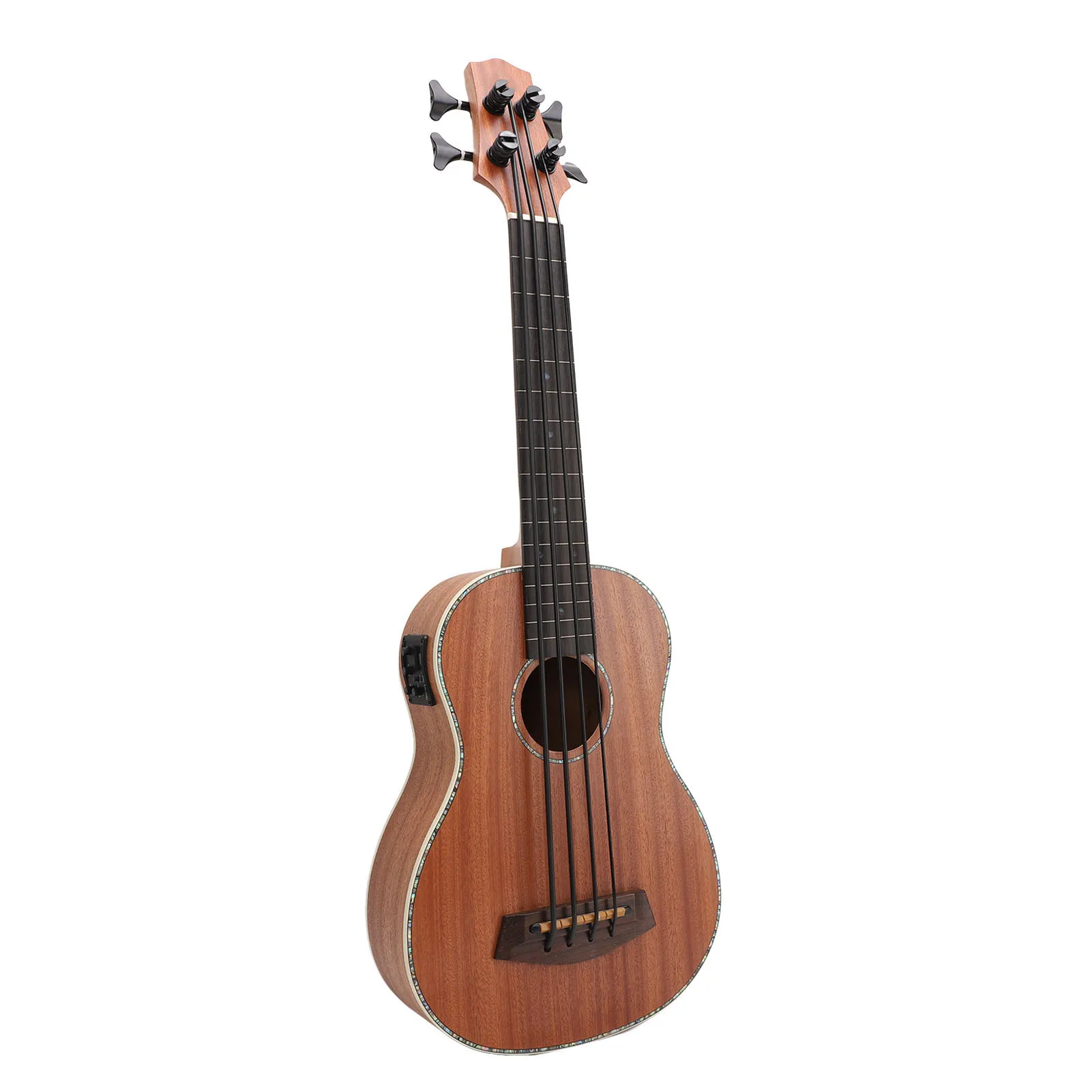 4 String Acoustic Guitar 4 String Bass Guitar Bass Guitar 16 Frets Acoustic 4 String Ukulele Wooden with Equalizer for Concert