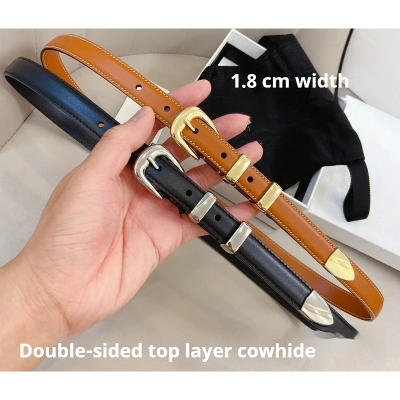 

High Quality Double-sided Cowhide Belt Korean Style Fashionable All-match Clothing Accessories Belt for Women