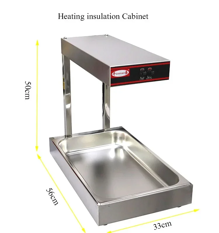 Commercial Electric Heating Insulation Cabinet Food Warmer Potato Chip Warmer Counter