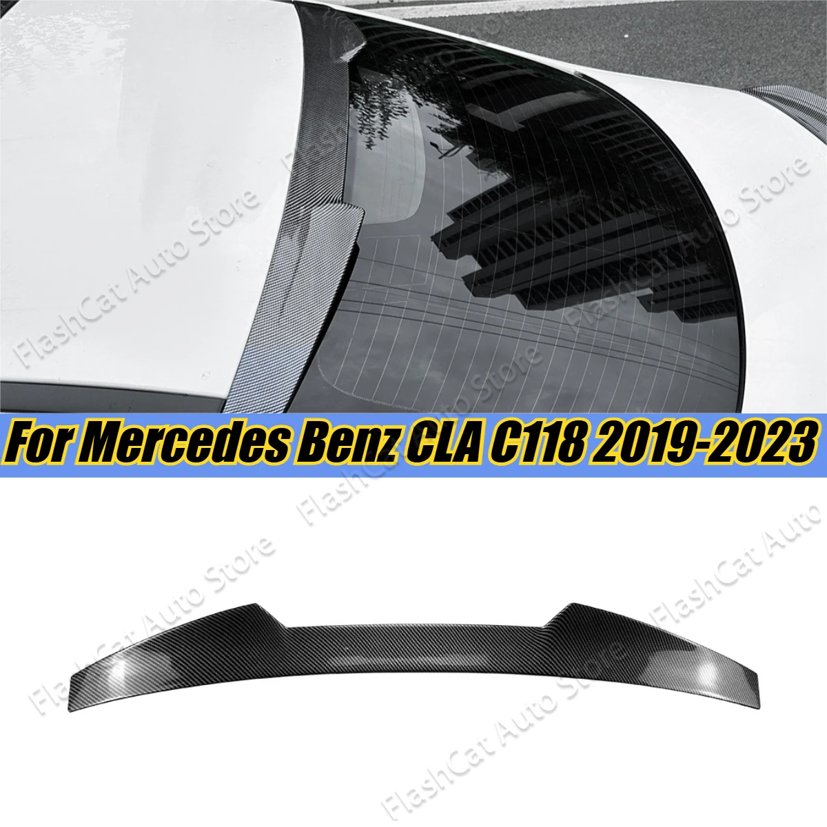

C118 Trunk Middle Mid Tail Wings For Mercedes Benz CLA180 CLA200 CLA220 CLA250 AMG 2019-2023 Car Rear Roof Spoiler Trunk Lip