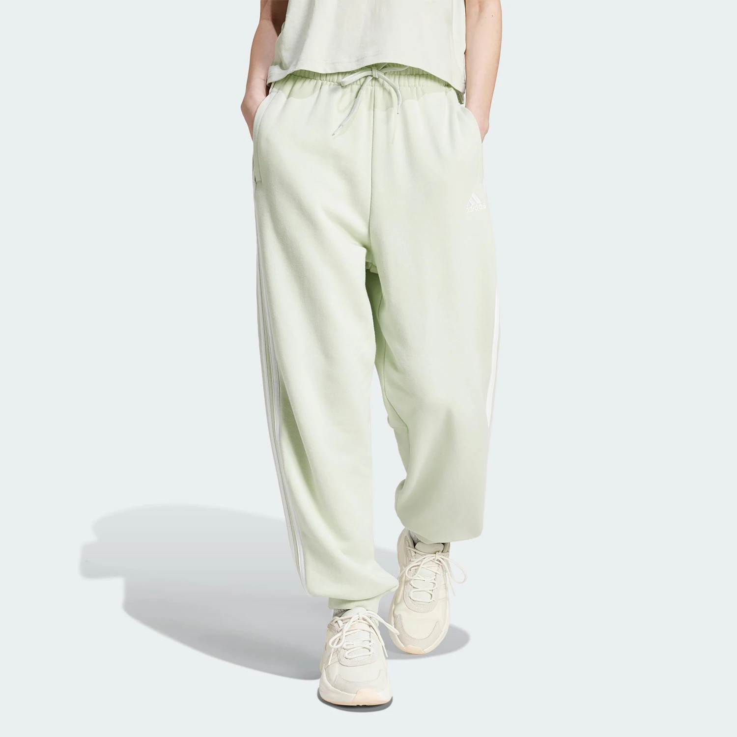 

Adidas genuine spring and autumn women's knitted ankle tied sports casual pants IY4236