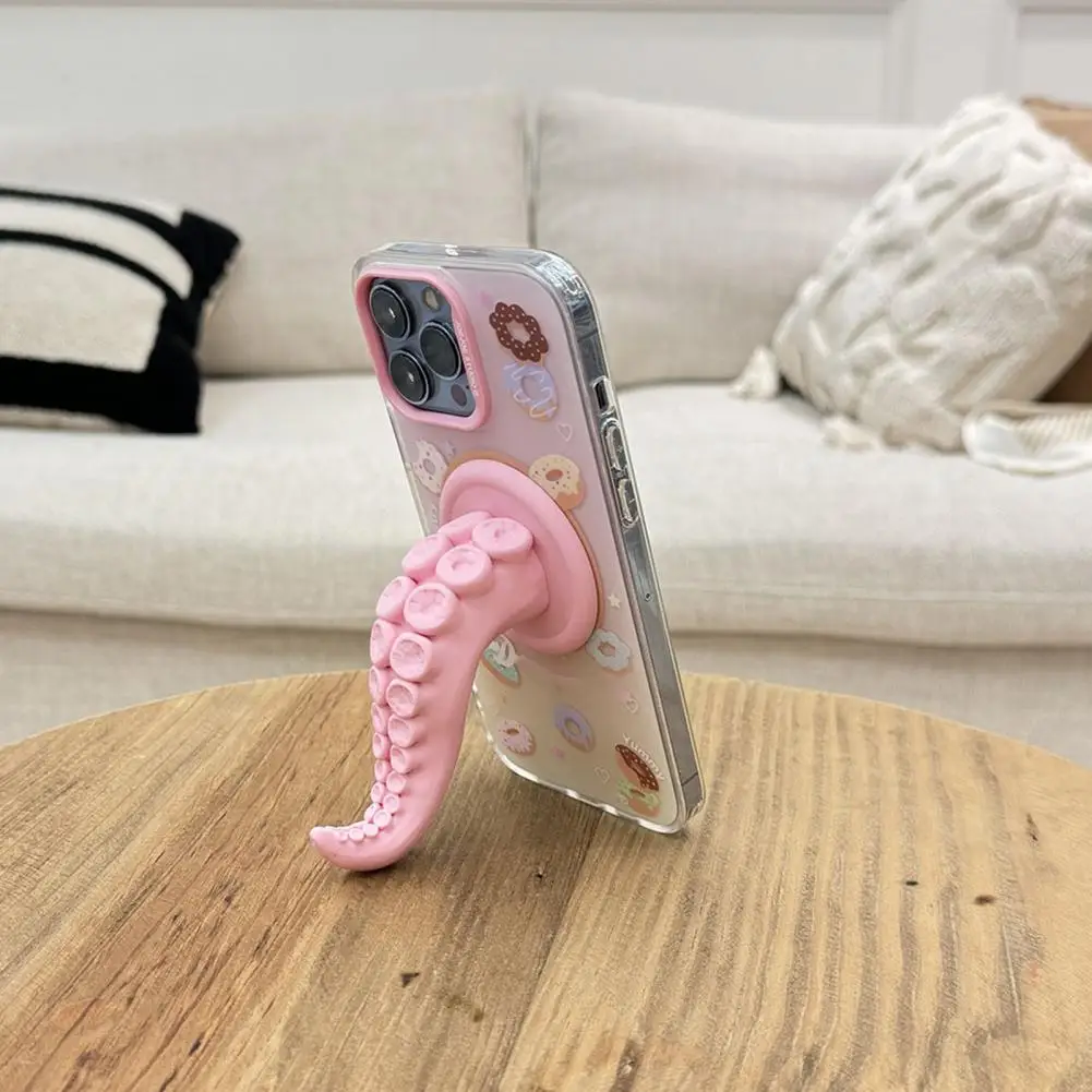 

Octopus Tentacle Phone Holder Magnetic 3D Claw Grip Phone Mount Strong Suction Novelty Phone Grip Multi-Angle Desktop Stand