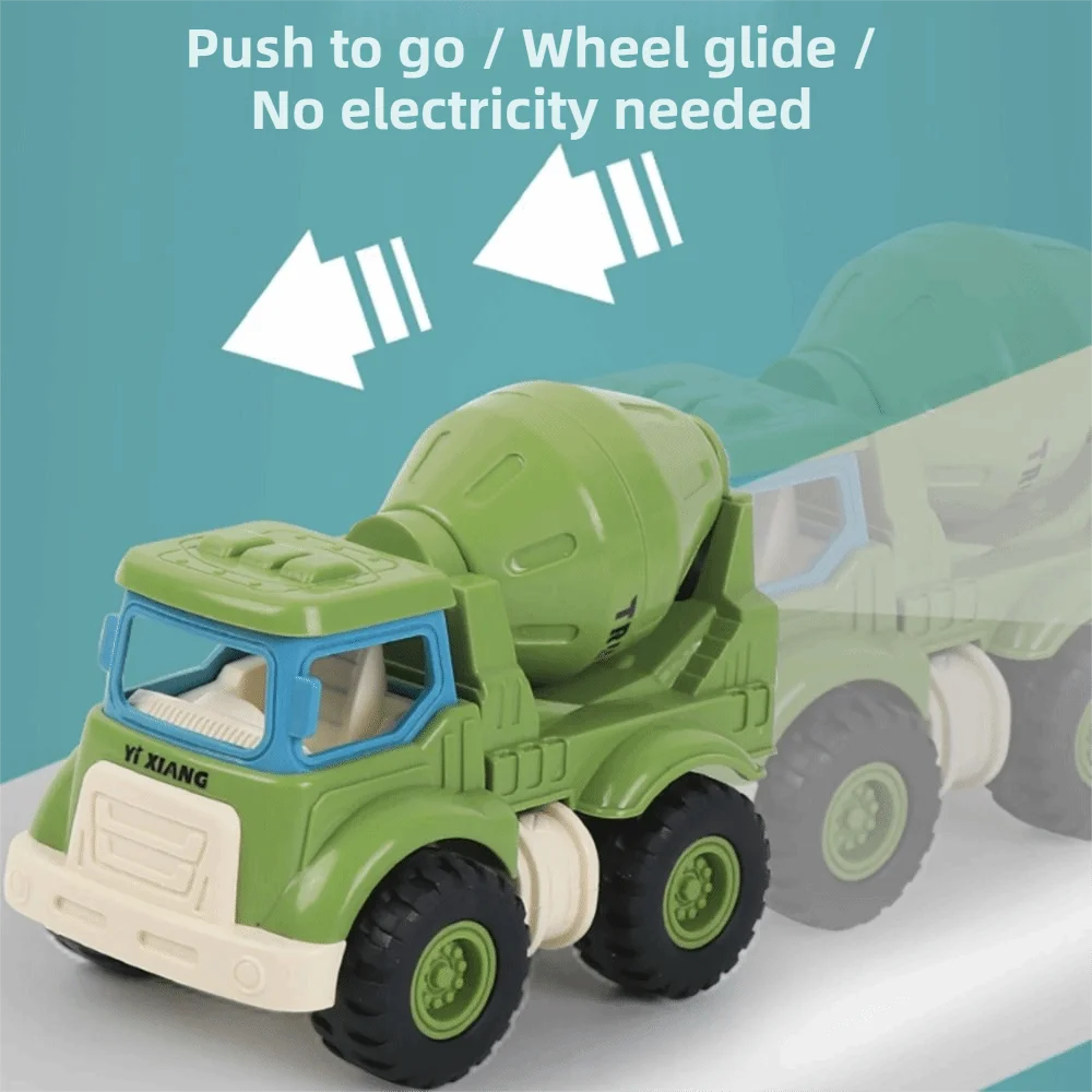 

Vehicle Innovative Design Dump Truck Multipurpose Function Children Construction Trucks Inertial Driving Excavator Play