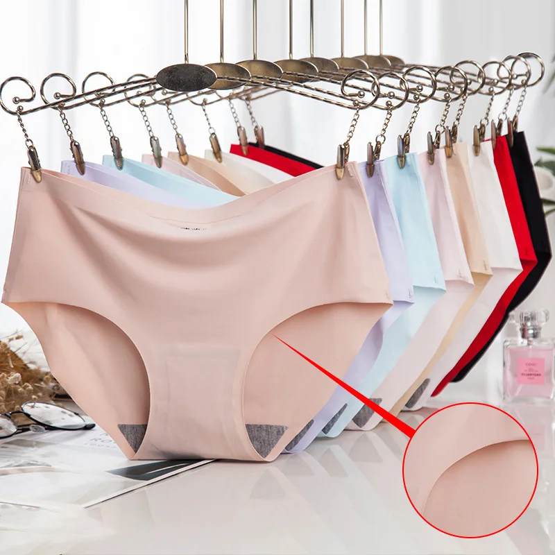

9Pcs Ice Silk Seamless Panties for Women Sexy Underwear Breathable Briefs Summer Light Thin Cool Girls Underpant Female Lingerie