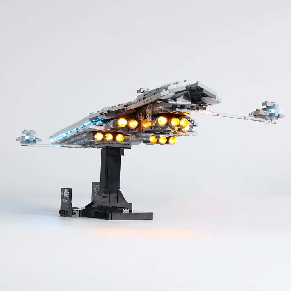 EASYLITE Led Light Set Para 75356 Guerras Executor Super Star Destroyer Collectible DIY Brinquedos Blocos Bricks Lighting Kit Nenhum modelo