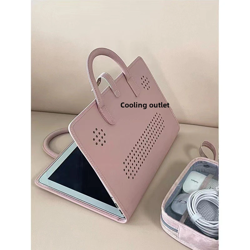 Pink Girls Casual All Match Simple Top-Handle Bags Korean Solid Trendy Chic Laptop Bag Sweet Y2k Fashion Travel Women's Handbags