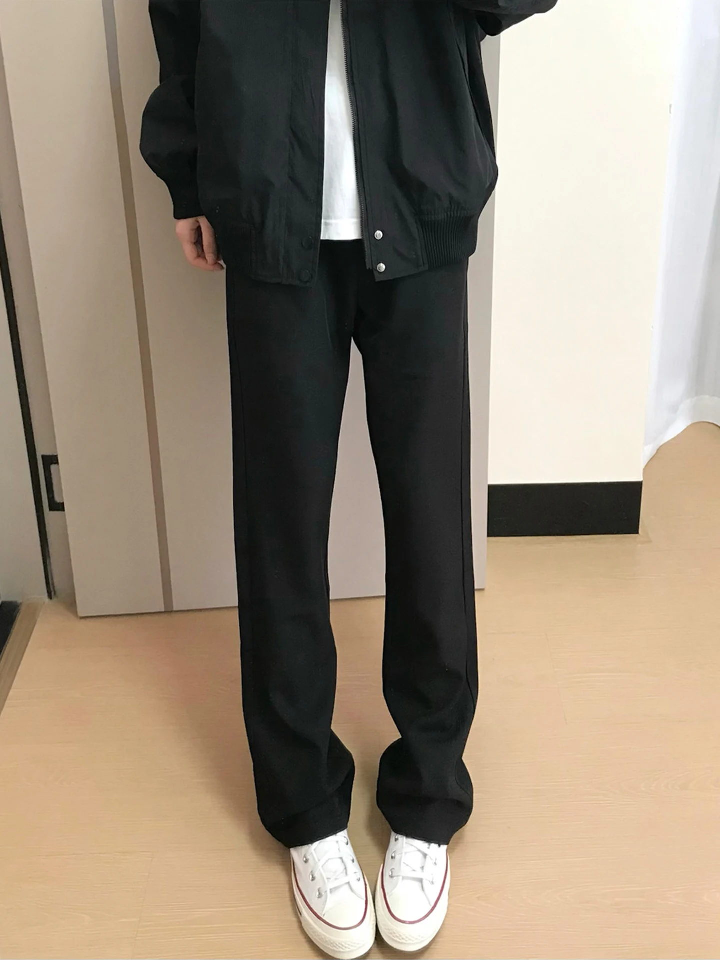 

Cleanfit High Waist Bla Stretchy Men's Jeans American High Street Sle Casual Straight Leg Trousers Youth Wear