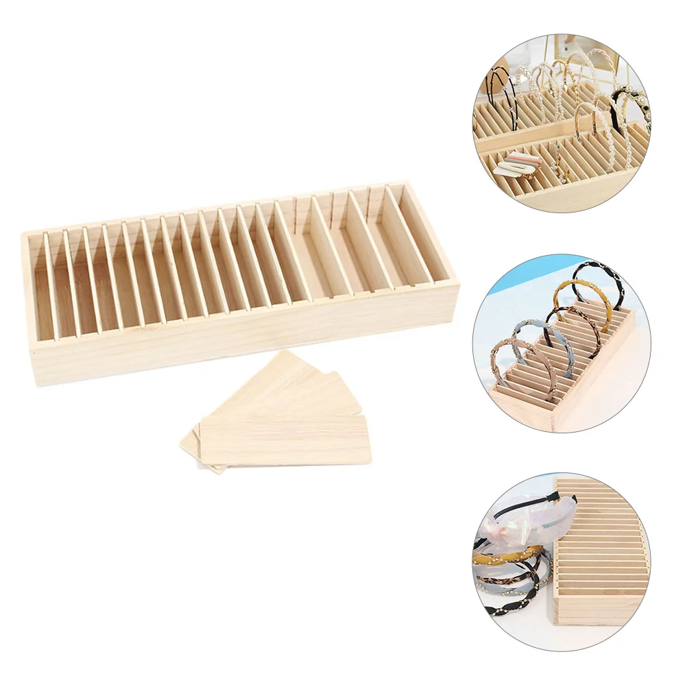 

Headband Display Stand Jewelry Holder Hair Hoops Rack Headgear Accessories Organizer Wood