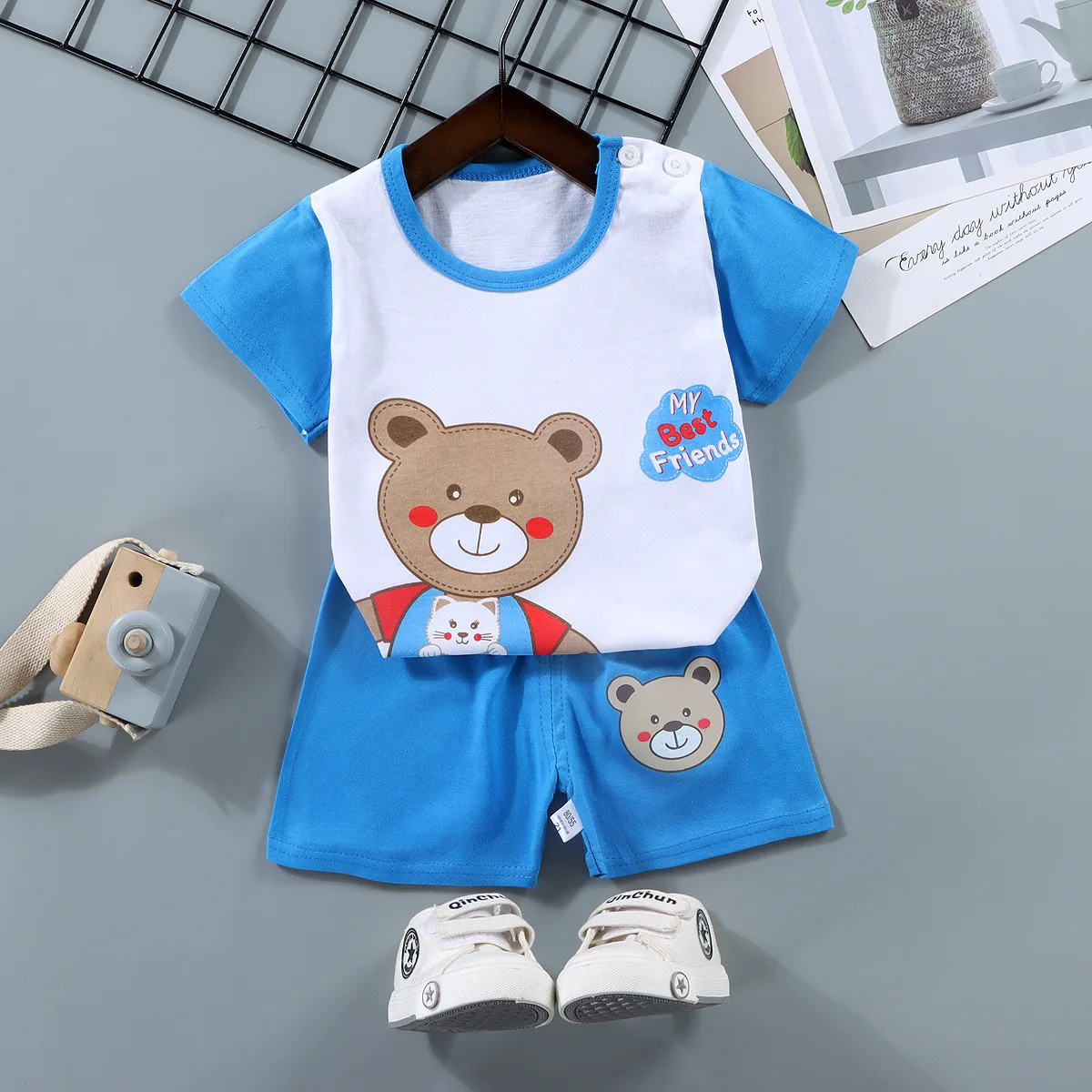 New Children Clothing Set Kids Cartoon Tracksuit T Shirt +Pants Boys Girls Clothing Sets Baby Clothes