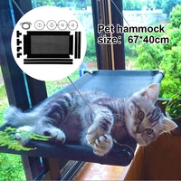 Cute Pet Hanging Beds Bearing 20kg Cat Sunny Seat Window Mount Hammock Comfortable Long Plush Soft